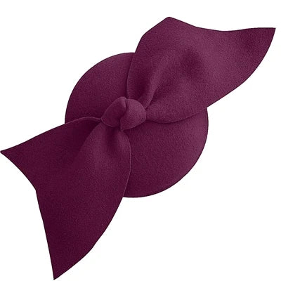 Dana Fascinator Angel Wing Ladies Pillbox Headpiece Cocktail Derby Church Wool Hat A194