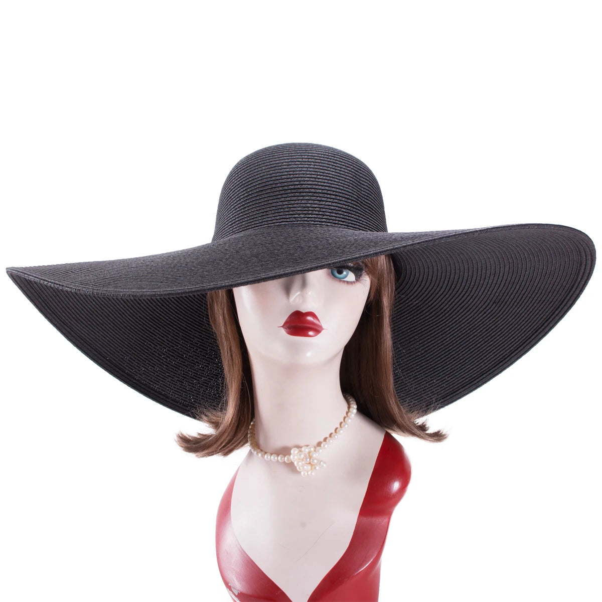 7.1''/18cm Foldable Oversized Huge Wide Brim Sun Beach Straw Hats Womens Floppy Dressy A330