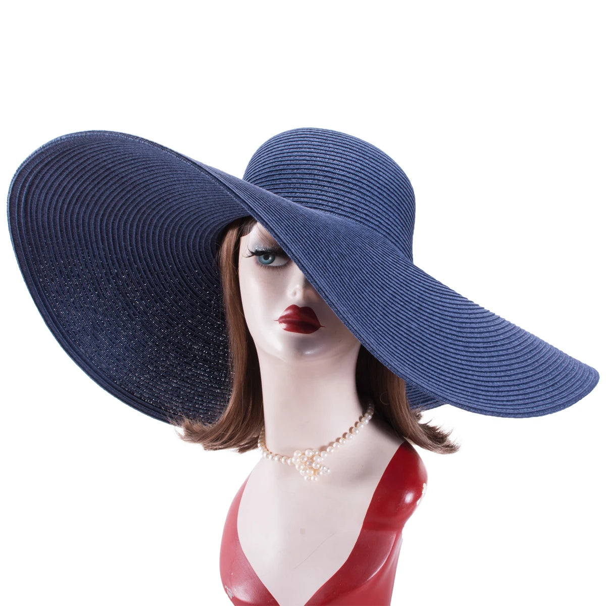 7.1''/18cm Foldable Oversized Huge Wide Brim Sun Beach Straw Hats Womens Floppy Dressy A330