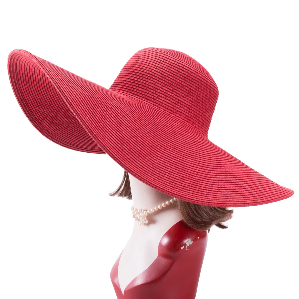 7.1''/18cm Foldable Oversized Huge Wide Brim Sun Beach Straw Hats Womens Floppy Dressy A330